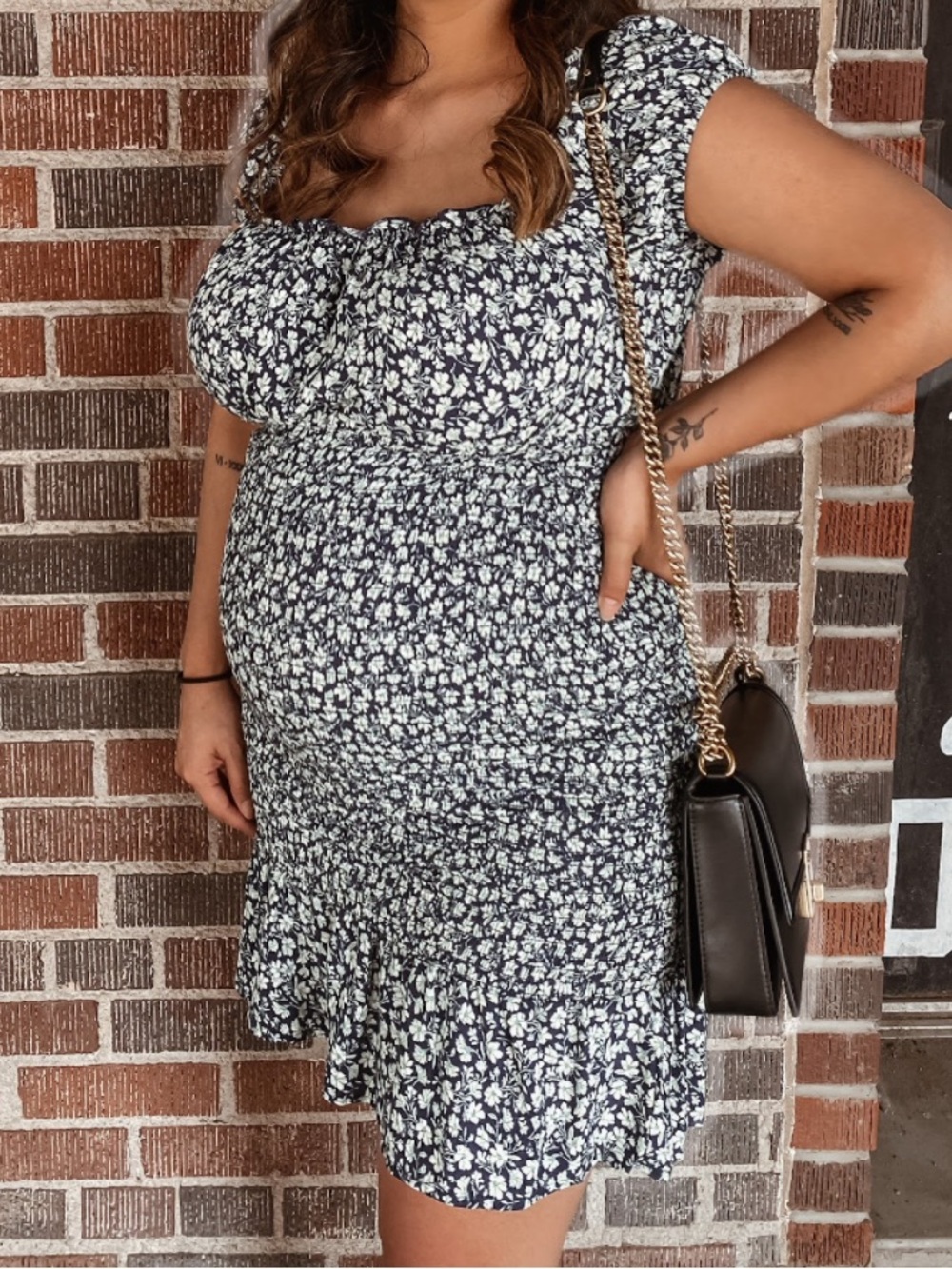 Wild Fable Blue and White Floral Mini Dress